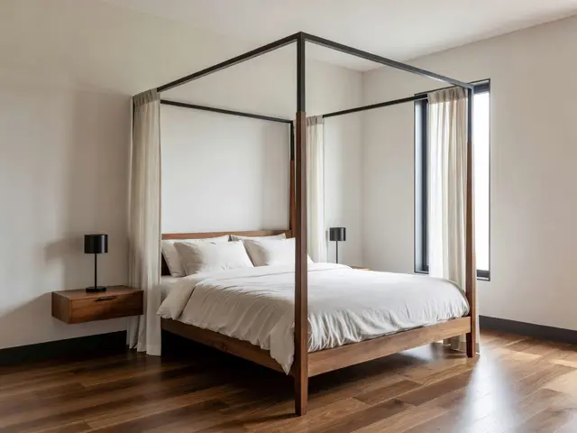 Modern Bedroom with Canopy Bed