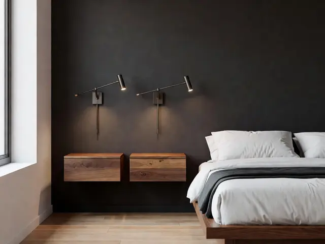 Modern Bedroom with Wall Sconces