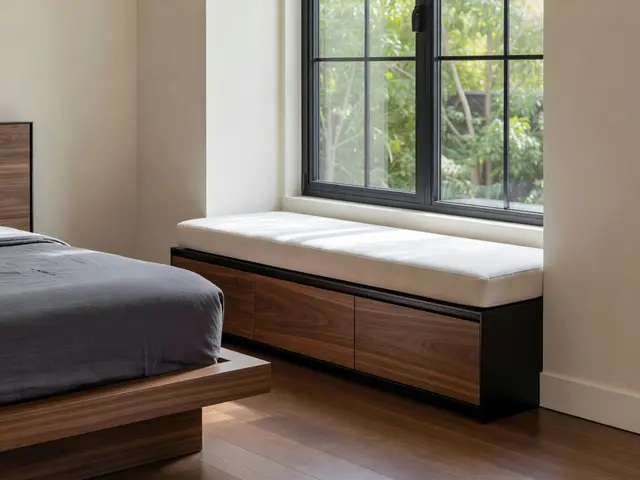 Modern Bedroom with Window Bench