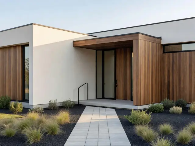 Modern Exterior with Courtyard Entry