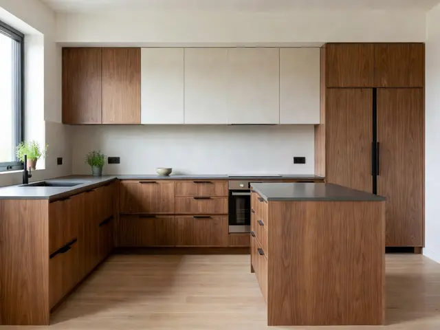 Modern Kitchen with Oak Cabinets