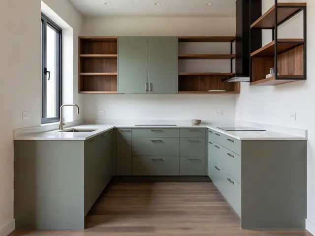 Modern Kitchen with Sage Cabinetry