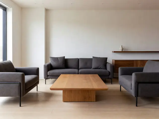 Modern Living Room with Oak Coffee Table