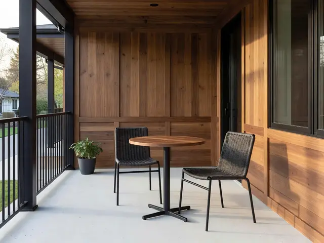 Modern Porch with Bistro Table