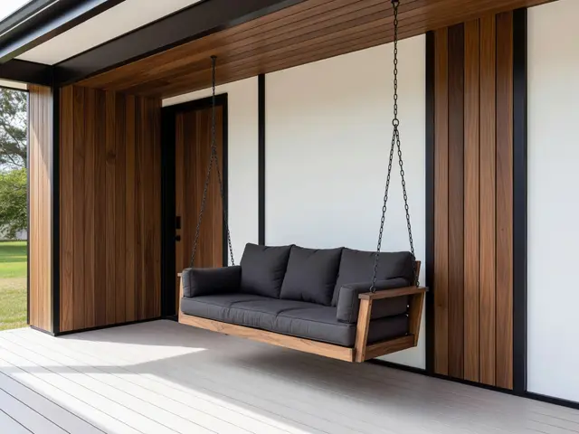 Modern Porch with Porch Swing