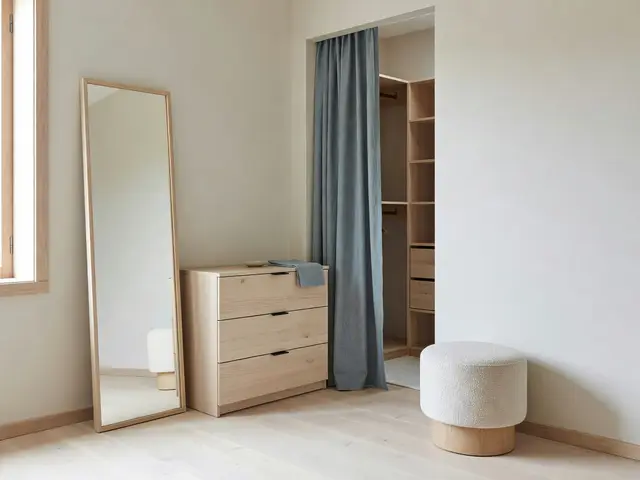 Scandinavian Bedroom with Dressing Corner