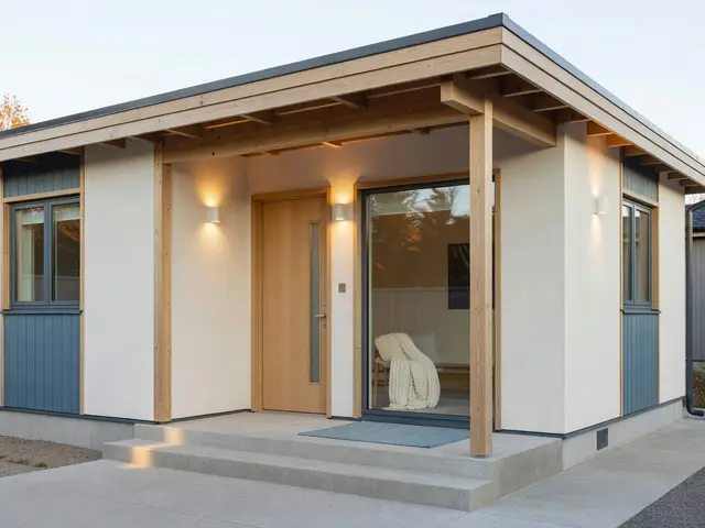 Scandinavian Exterior with Covered Entry