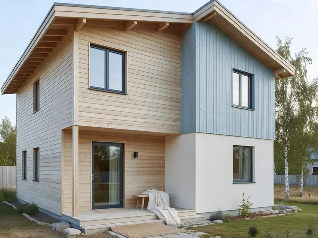Scandinavian Exterior with Mixed Siding