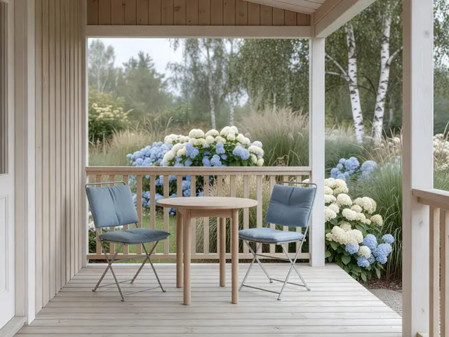 Scandinavian Porch with Bistro Table