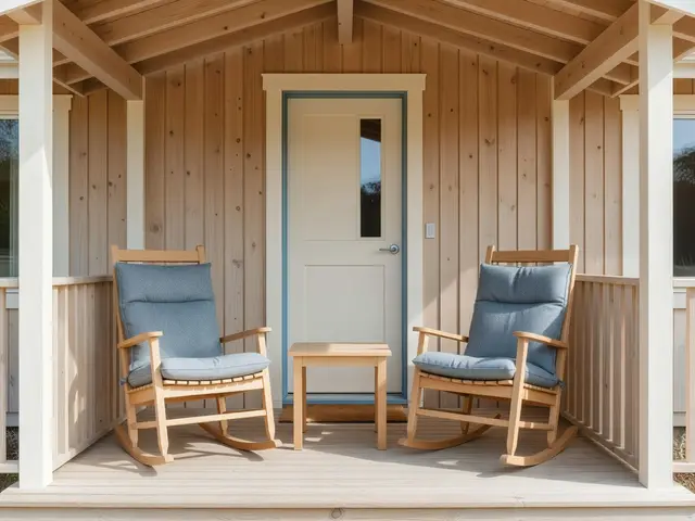 Scandinavian Porch with Rocking Chairs